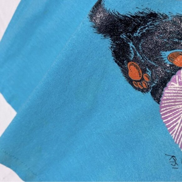 Vintage Screen Starts Best Blue Single Stitch Lake Tahoe T Shirt W Kittens XL - Picture 13 of 16